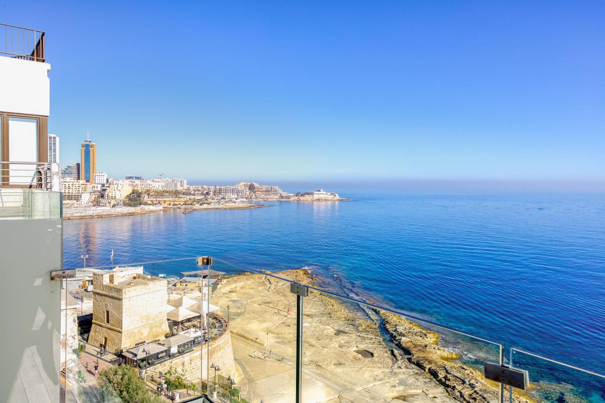 Seafront Sliema Apartment With Balcony & Sea Views By Jl Kültér fotó